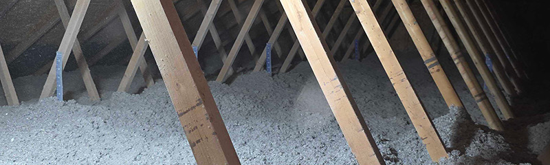 Insulated attic that is protected from weather and pests.